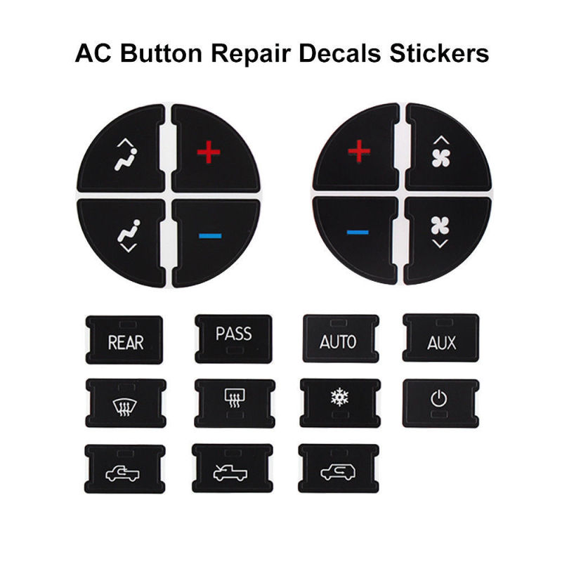 Hot-selling car central control AC button sticker car button central control button repair sticker