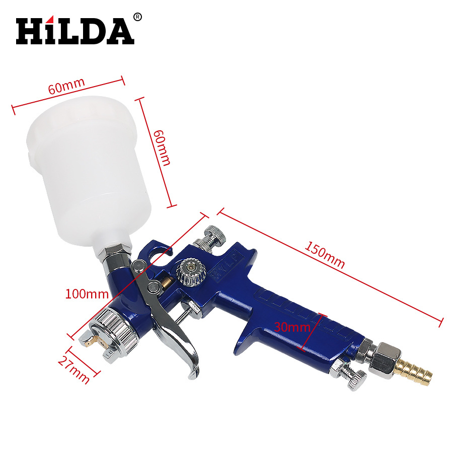 Pistola pulverizadora neumática de alta presión desmontable de venta directa de fábrica, pistola pulverizadora de chocolate para pasteles, pistola pulverizadora de pintura de látex con control de flujo