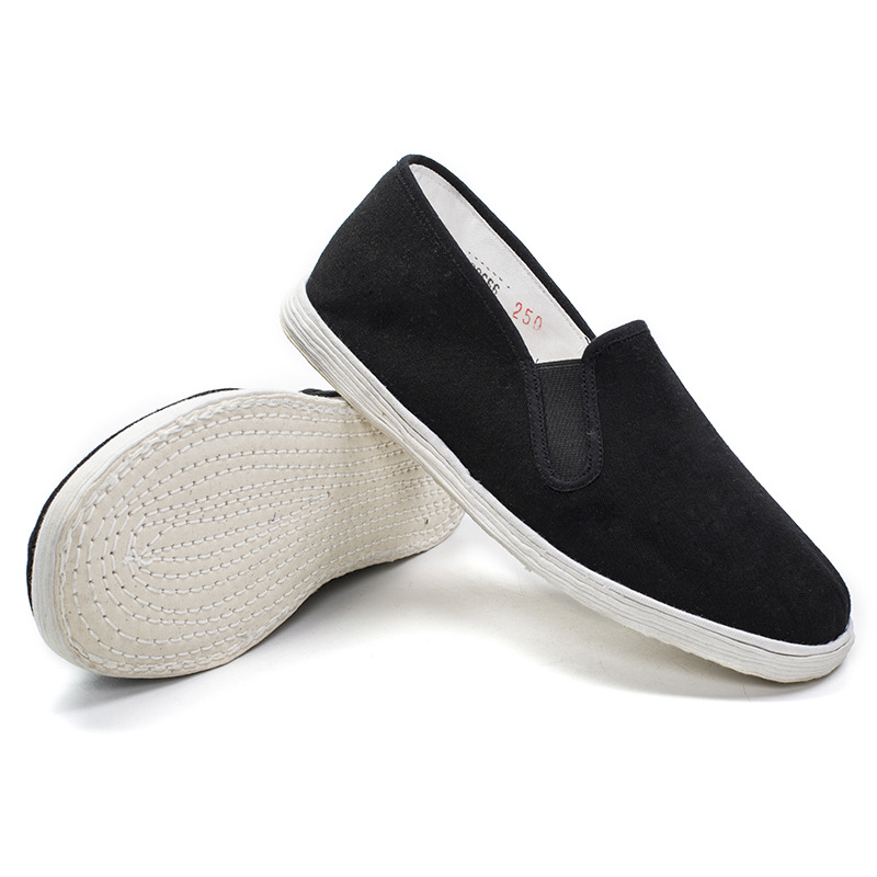 Old Beijing Handmade Thousand-Layer Sole Men's Cloth Shoes for Walking and Driving, Comfortable and Wear-Resistant Casual Shoes for Middle-Aged and Elderly People