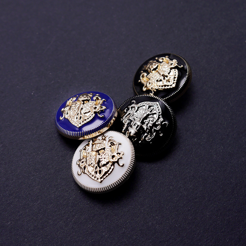 Botón redondo exquisito abrigo rompevientos pantalones abrigo de hombre traje de lana ropa de mujer Pijamas botón de metal