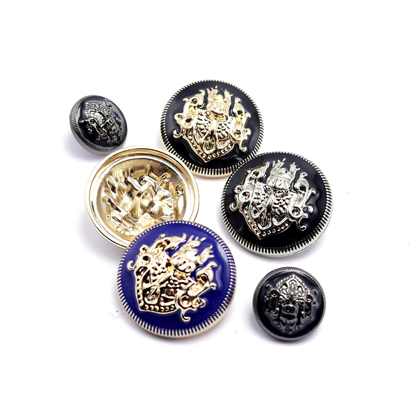 Botón redondo exquisito abrigo rompevientos pantalones abrigo de hombre traje de lana ropa de mujer Pijamas botón de metal