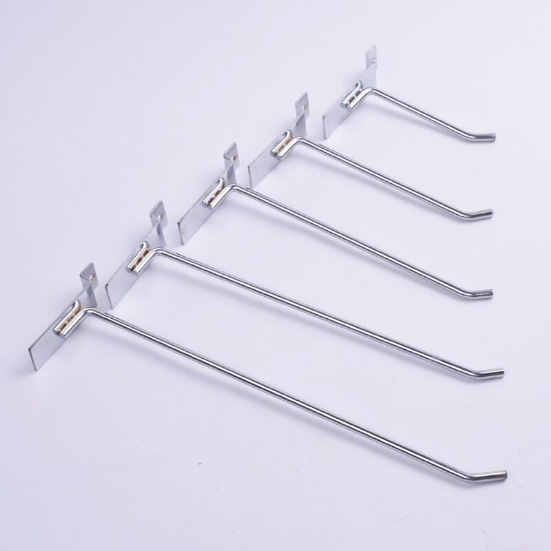 Fábrica al por mayor ranura placa gancho de alambre de metal tarjeta ranura placa gancho supermercado estante pantalla superior placa gancho