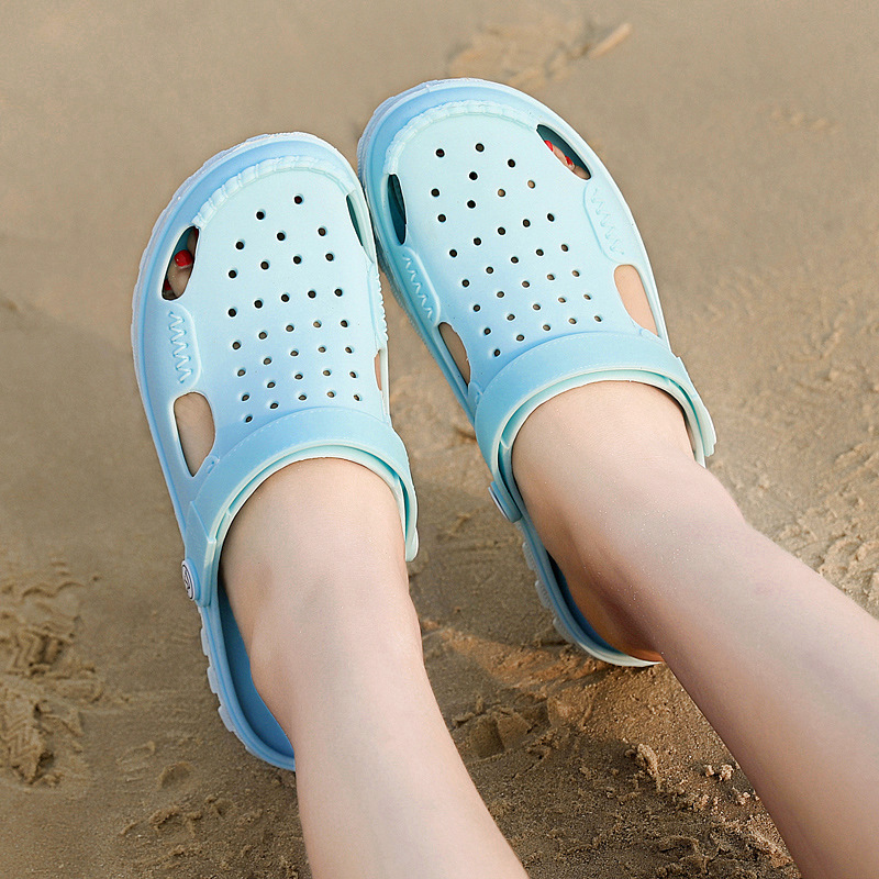 Vietnamese Closed-Toe Men's Sandals Couple Waterproof Non-Slip Clogs Youth Beach Casual Top Quality Garden Shoes_voghion.com