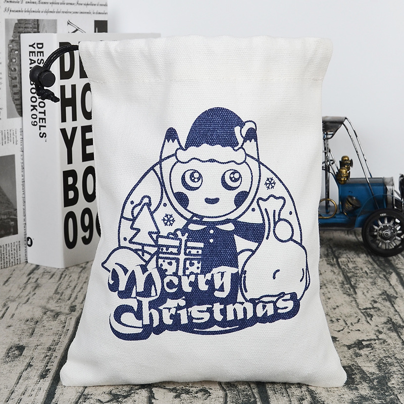 帆布袋定制抽绳束口袋帆布包原创卡通人物收纳布袋旅行包环保袋子