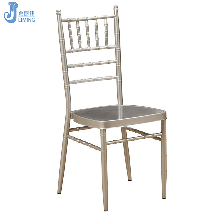 Fábrica al por mayor Hotel Silla de banquete Silla de bambú de metal Silla de conferencia de entrenamiento al aire libre Boda boda silla restaurante Silla de comedor
