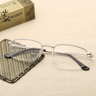2024 brand new ultra-light HD half frame a piece Metal Men's pupil distance factory direct wholesale reading glasses