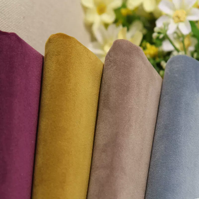 荷兰绒面料单面沙发布绒布复合丽丝绒绒厂家批发哑光涤纶植绒布