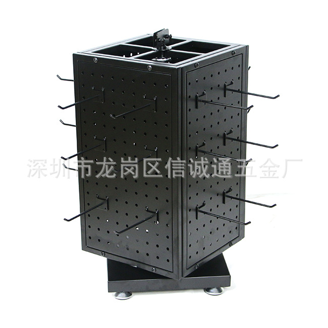 加工制作台面旋转饰品挂钩架手机配件数码电子用品四面挂钩展示架