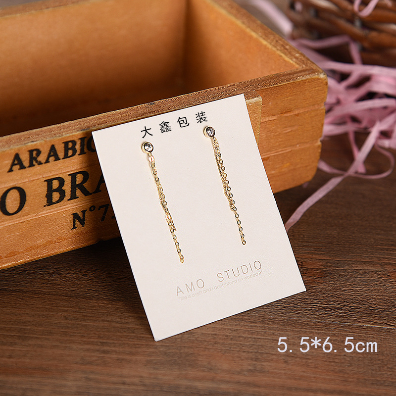 韩版耳钉包装卡创意新款饰品卡纸包装内村卡片加印LOGO厂家批发