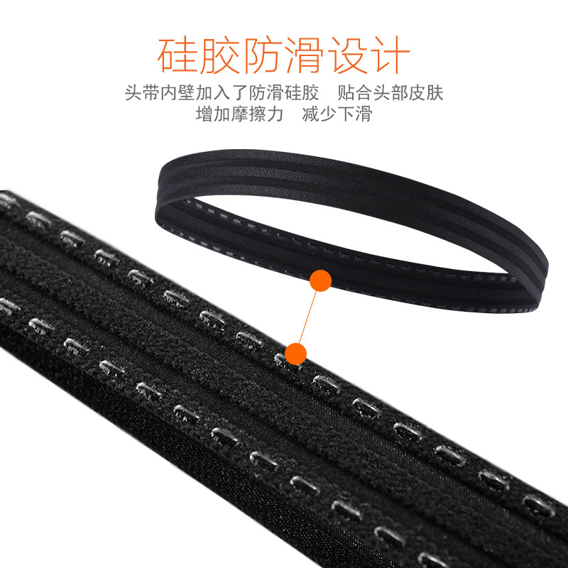 Diadema deportiva de silicona antideslizante correr deportes antitranspirante banda fitness yoga banda para el cabello banda reflectante para el cabello que guía el sudor