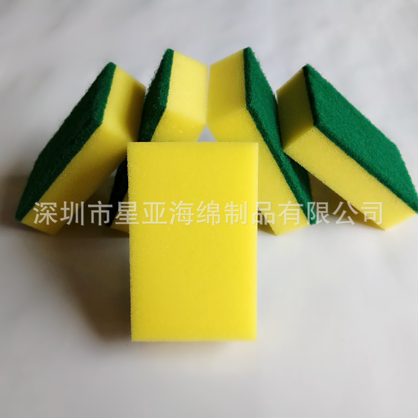 百洁布绿色贴合海绵洗碗布洁污方块切割泡棉聚氨酯保湿棉定型
