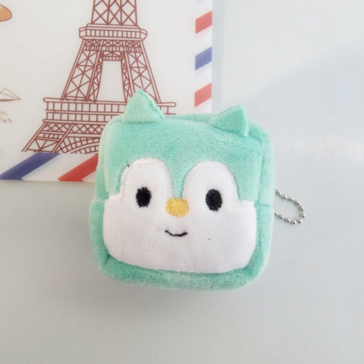 Monedero de felpa para mujer estilo japonés y coreano con diseño de Totoro bolso cuadrado para llaves