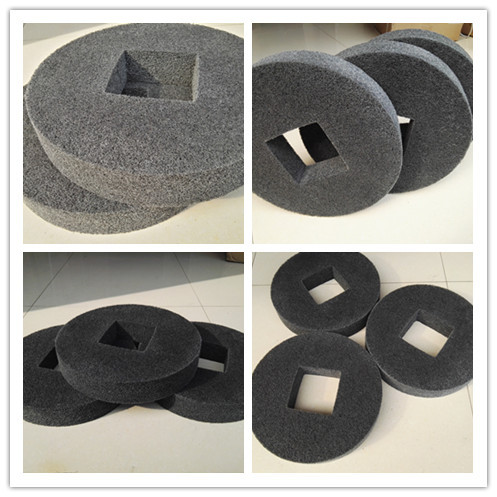 方孔尼龙轮不锈钢抛光轮五金拉丝抛光不织布纤维轮餐具金属除锈轮