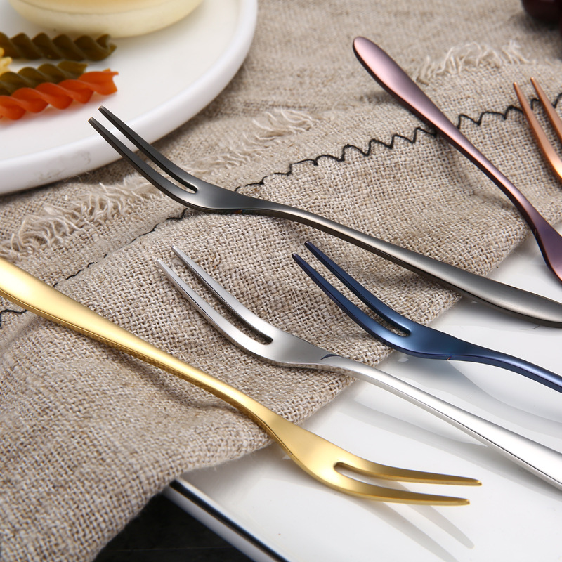 304 horquilla de fruta coreana horquilla de pastel de luna doméstica horquilla de postre horquilla de hotel occidental pulido espejo