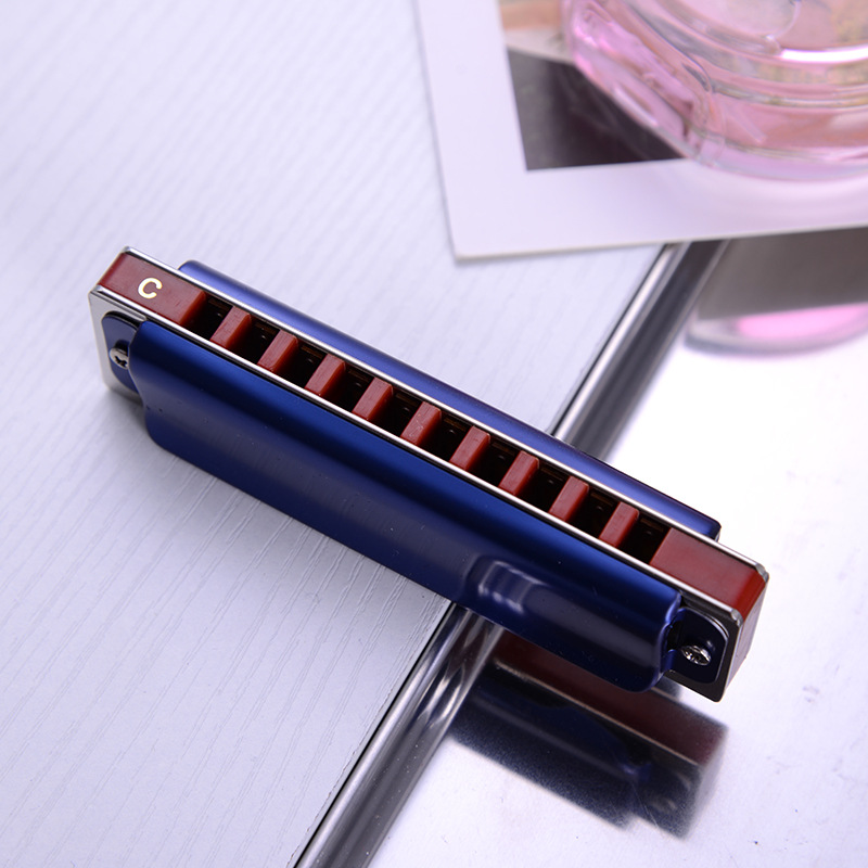 EASTTOP Oriental trípode de 10 hoyos Blues armónica adulto principiante instrumento musical 12 tono Paddy escala