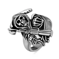 Accessory, men's ring stainless steel, Amazon, punk style
