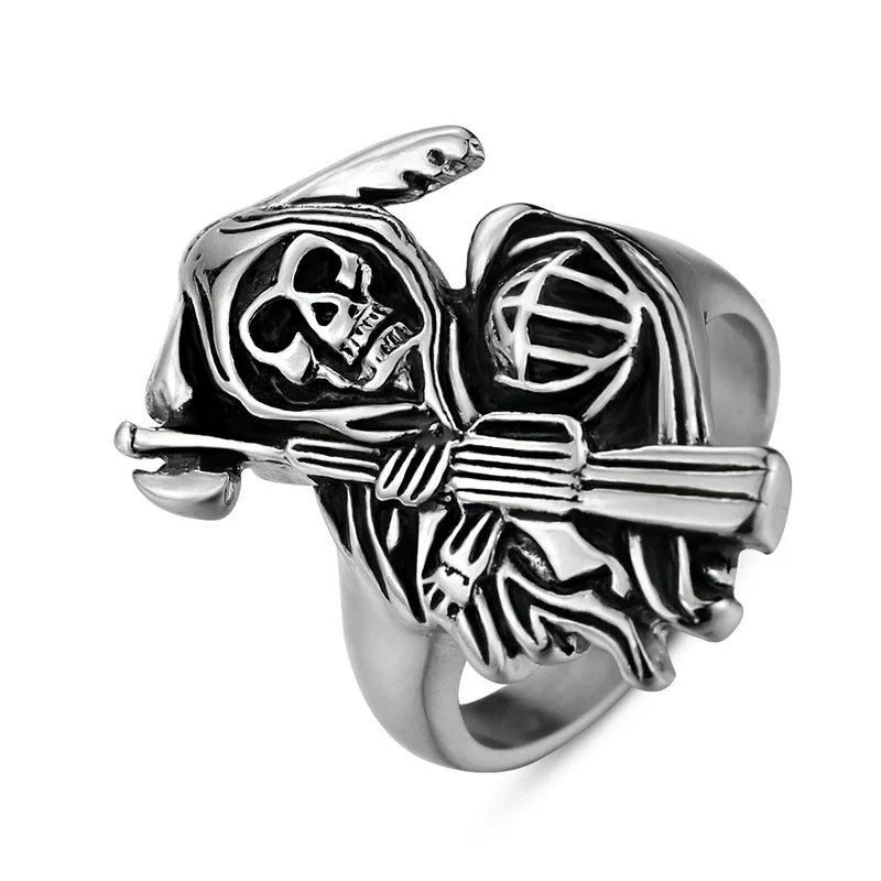 Accessory, men's ring stainless steel, Amazon, punk style