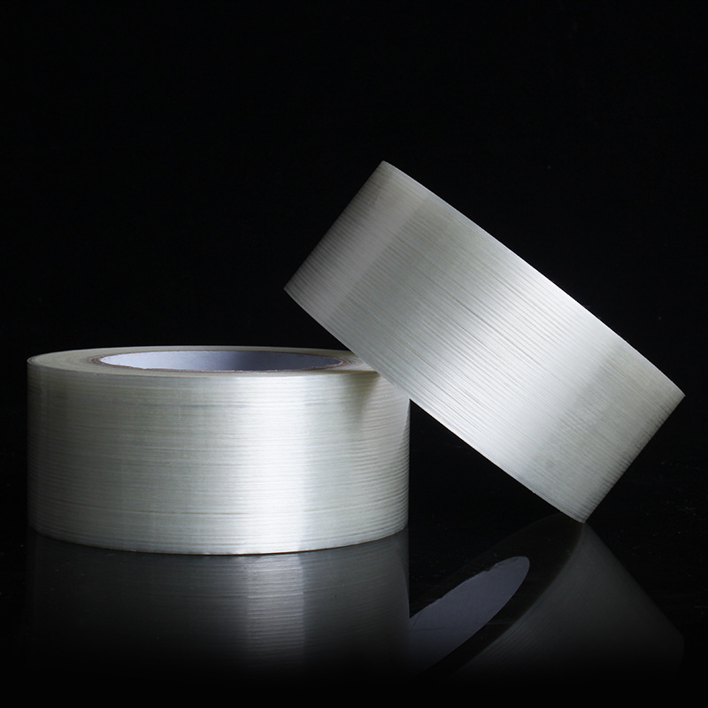 Cinta de fibra de nueve anillos, cinta adhesiva sin marcas y sin residuos, cinta de refrigerador, cinta de fibra de vidrio transparente de una cara al por mayor