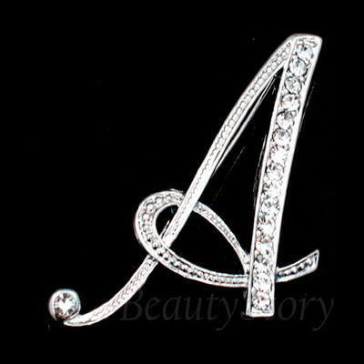 Broche de letras inglesas incrustadas en diamantes deseo Comercio exterior popular broche de metal de todos los partidos collar de la insignia de los hombres hebilla Pin image 8