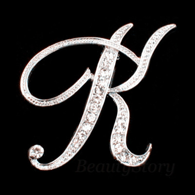 Broche de letras inglesas incrustadas en diamantes deseo Comercio exterior popular broche de metal de todos los partidos collar de la insignia de los hombres hebilla Pin image 18