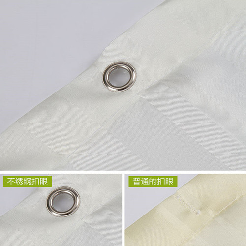 High-end, thickened polyester bath curtain with yin-yang stripes—waterproof, mold-resistant, and providing a non-transparent barrier for bathroom and toilet partition doors.