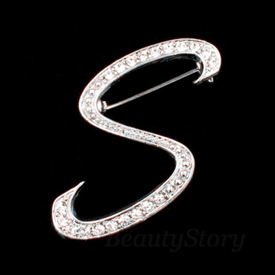 Broche de letras inglesas incrustadas en diamantes deseo Comercio exterior popular broche de metal de todos los partidos collar de la insignia de los hombres hebilla Pin image 26