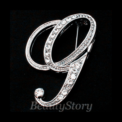 Broche de letras inglesas incrustadas en diamantes deseo Comercio exterior popular broche de metal de todos los partidos collar de la insignia de los hombres hebilla Pin image 14