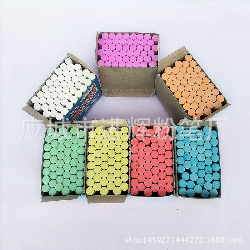 Круглый Цвет Белый Обучение Зеленый доска газета граффити обычный низкий мелом пыли 48 шт/коробка