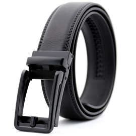 Click belt 男士真皮皮带 二层皮 商务自动扣腰带 亚马逊跨境代发