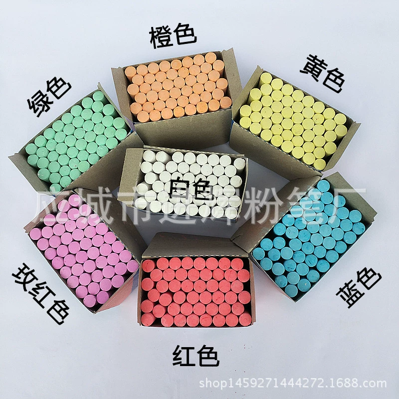 Jinhui бренд Круглый цилиндрический цвет пыли обучение Мел монохромный класс студент живопись доска мел