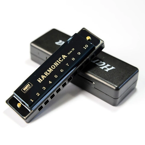 10 holes titanium mouth piano (black)