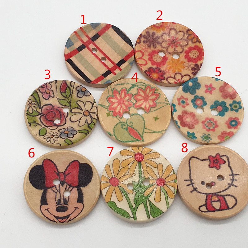 优质低价纽扣 大衣扣 钮扣彩绘30MM印花 儿童卡通木扣子 特价处理
