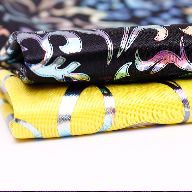 涤纶针织烫金布面料 舞台服工艺礼品面料  厂家直销面料