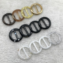 树脂圆形腰扣三档扣 衣角打结扣T恤扣形丝巾装饰纽扣腰带装饰扣子