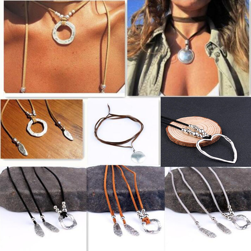 Foreign trade ebay European and American punk style skull free adjustment all-match sweater chain skull silver ring piece velvet rope necklace Foreign trade ebay European and American punk style skull free adjustment all-match sweater chain skull silver ring piece velvet rope necklace