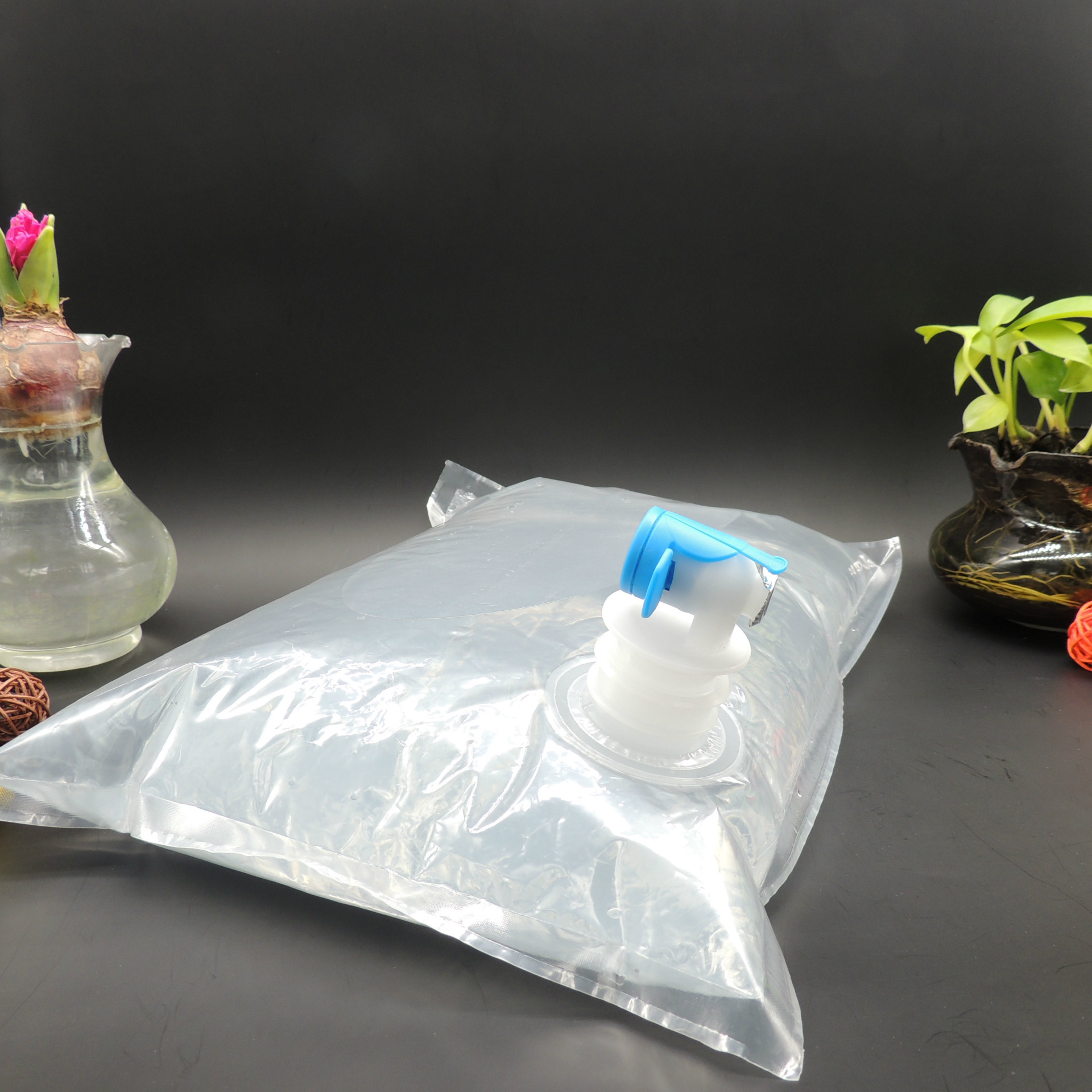源头工厂 5L 10L 液体塑料袋铝箔咖啡液红酒蝶阀水龙头透明盒中袋