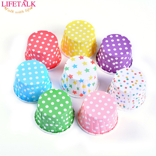 100 cup cake packaging high temperature resistant coated roll cup muffin cup medium baking mold