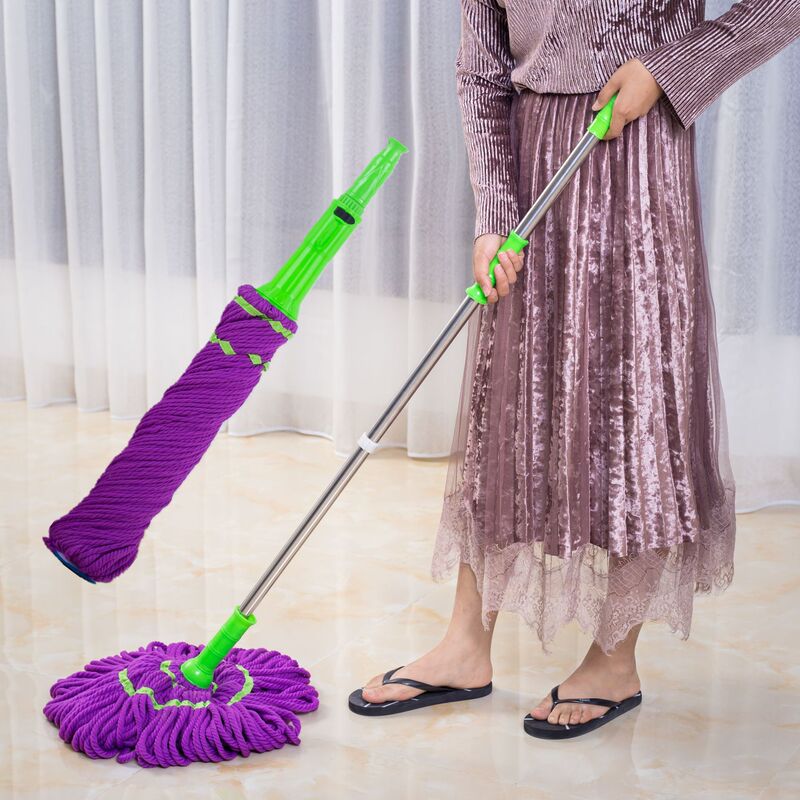 Manufacturer Wholesale Water-Twisting Mop, Hand-Free Lazy Floor Mop, Picasso Stainless Steel Telescopic Absorbent Cloth Mopping Board