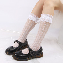 Japanese new Lolita lace love lace calf socks lolita anime two-dimensional jk pile socks for women