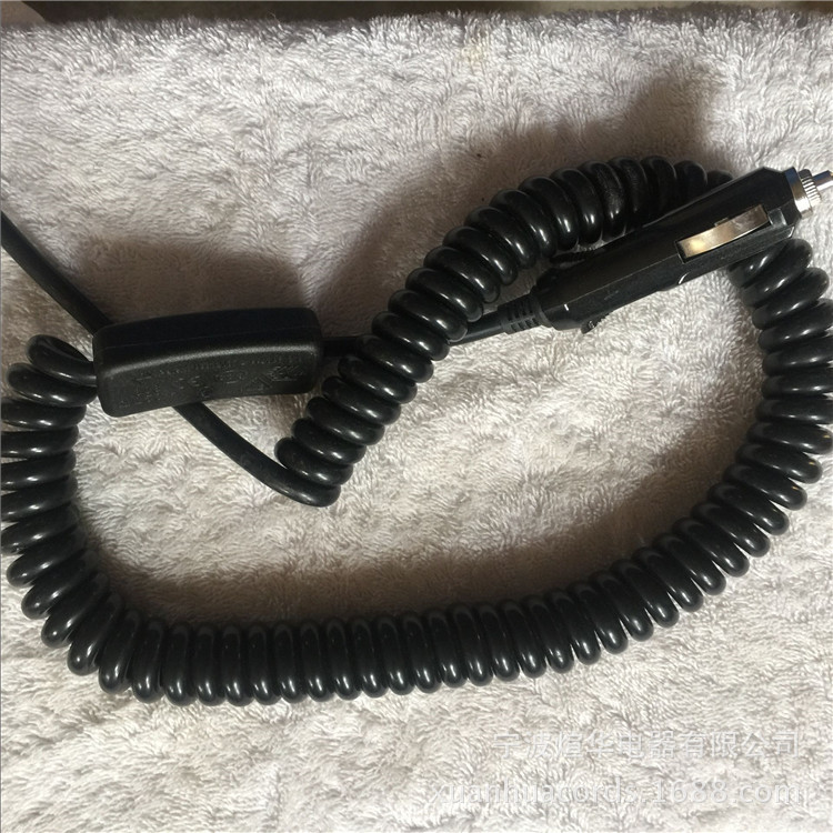 直销多芯弹弓 欧规插头线 弹簧电源线 pu 3mm螺旋线 PU弹簧延长线