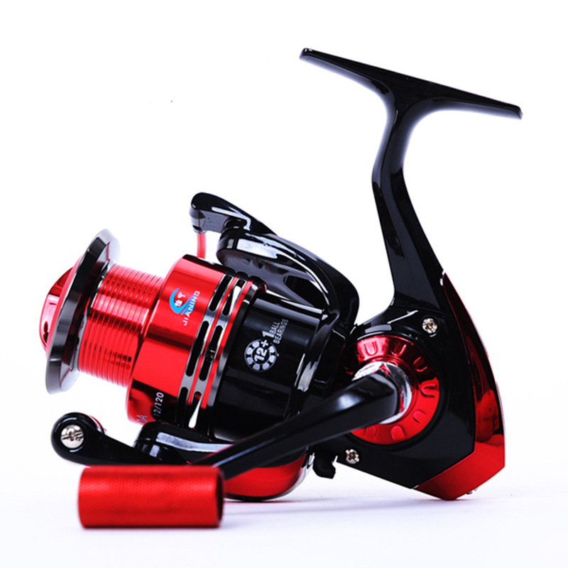 Carrete de pesca sin brecha carrete de pesca de metal carrete de pesca carrete rodante rueda rodillo polea
