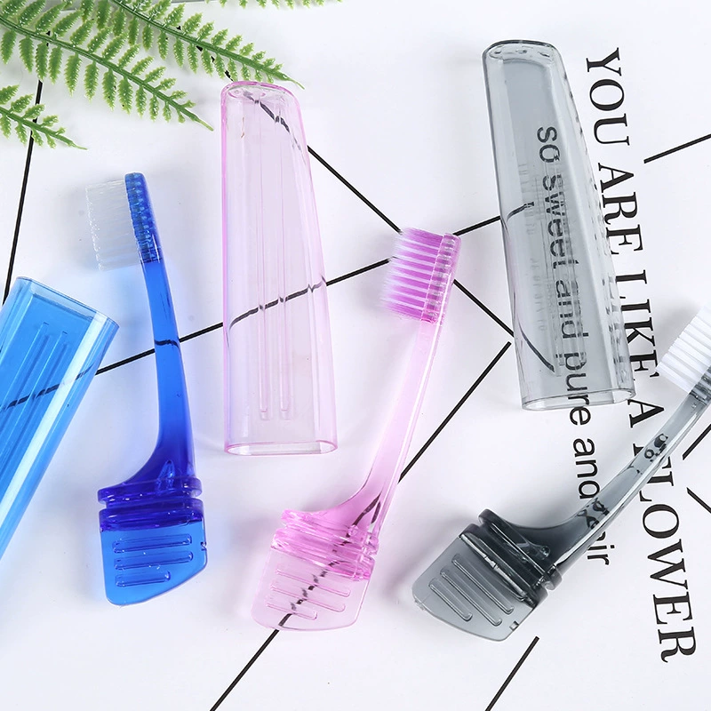 Заводской магазин Авиакомпания Отель Портативная дорожная зубная щетка Рукав Зубная щетка Складная зубная щетка