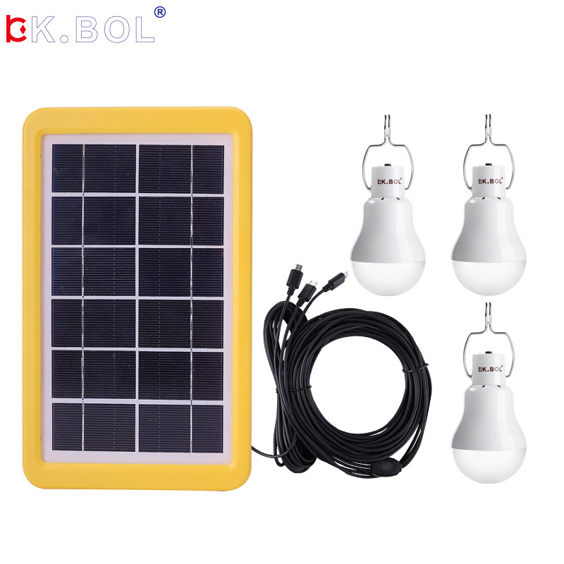 Solar power generation light-controlled induction household wire-free portable emergency lighting charging lamp outdoor small power supply system