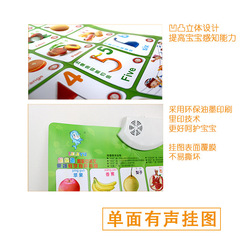 樂樂魚兒童凸凹中英文有聲掛圖早教益智玩具點讀發聲識字英文學習