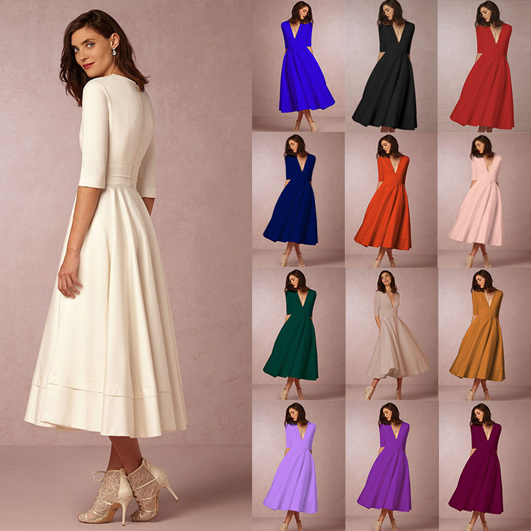 summer sexy long dress with sleeves