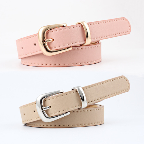Foreign trade new European and American style belt for women, fashionable and versatile concealed buckle multi-color belt wholesale/dropshipping