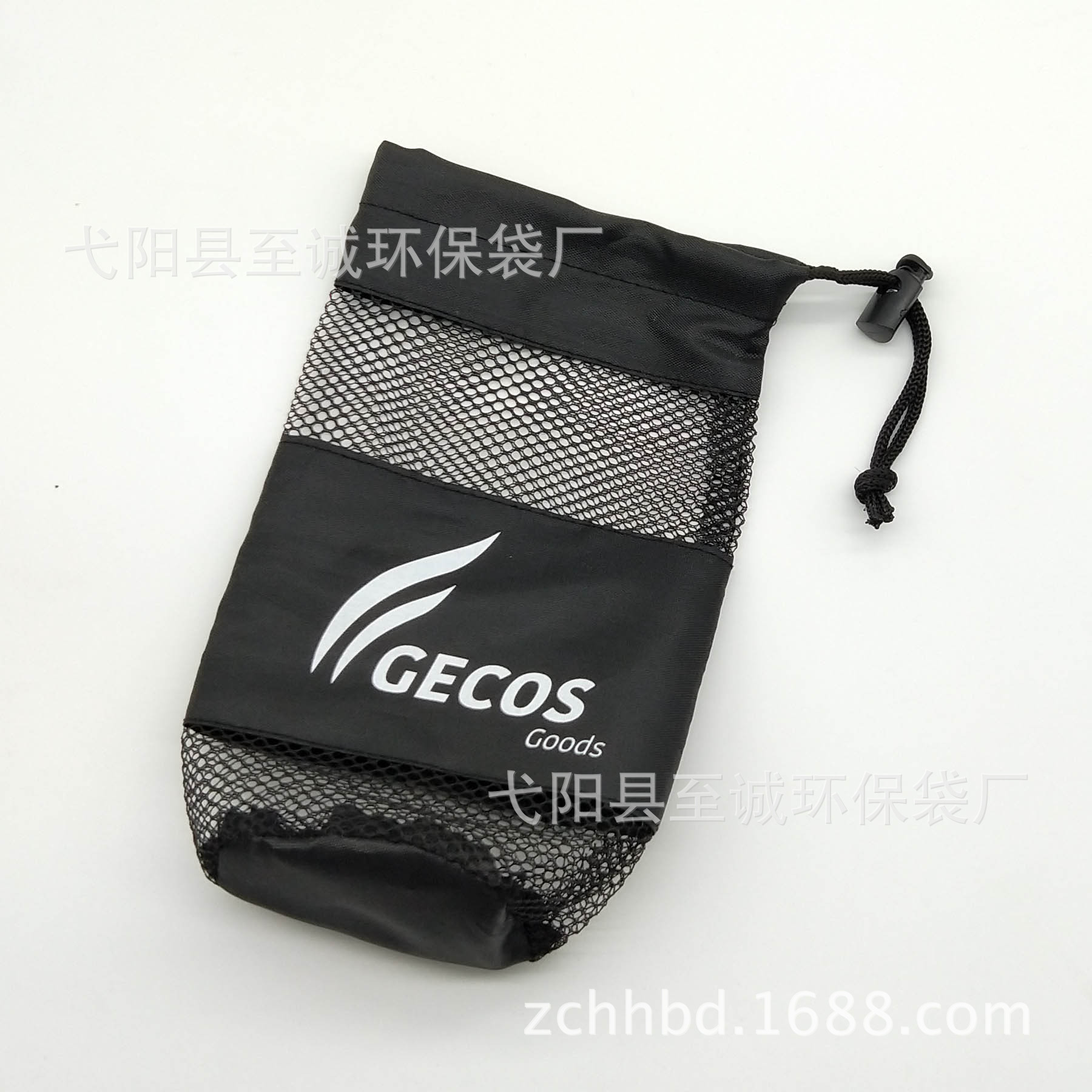 厂家供应浴巾运动毛巾包装袋 单边束口拉绳网布袋