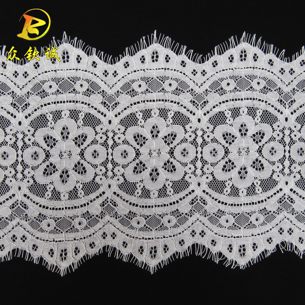 圆圈包菊花股线花边 24cm厚手感3米长厂家现货婚纱辅料花边工厂