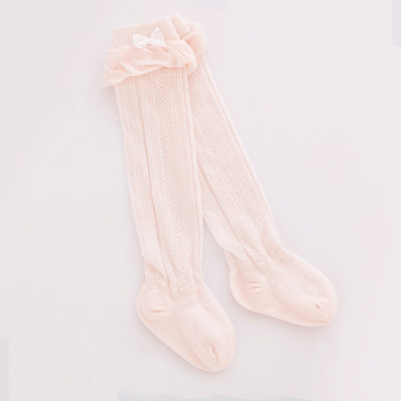Calcetines de bebé calcetines altos delgados de malla de verano calcetines de encaje para niñas calcetines largos anti-mosquito para bebés sobre los calcetines de la rodilla al por mayor