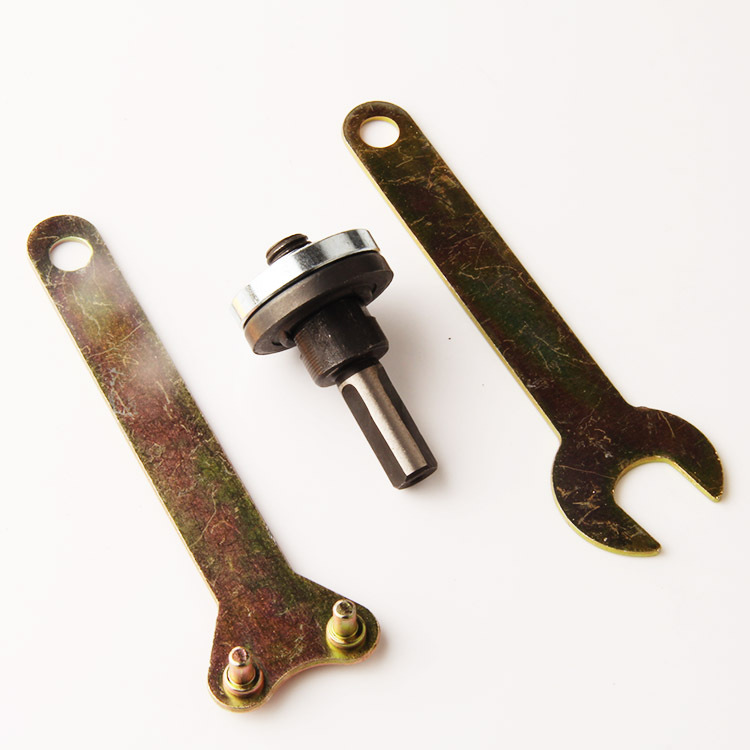 电钻转换角磨机连接杆套配电钻变切割打磨抛光转换夹具角磨5件套